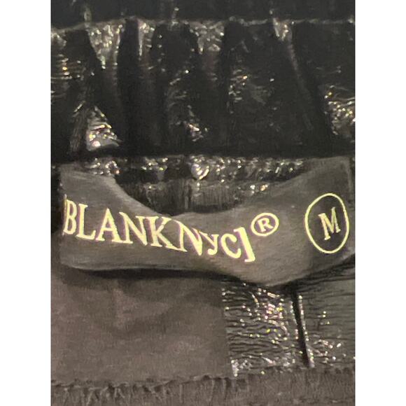 Blank‎ NYC Women’s Elastic Waistband Pull On Faux Leather Party Pants Sz M Black - Picture 3 of 3
